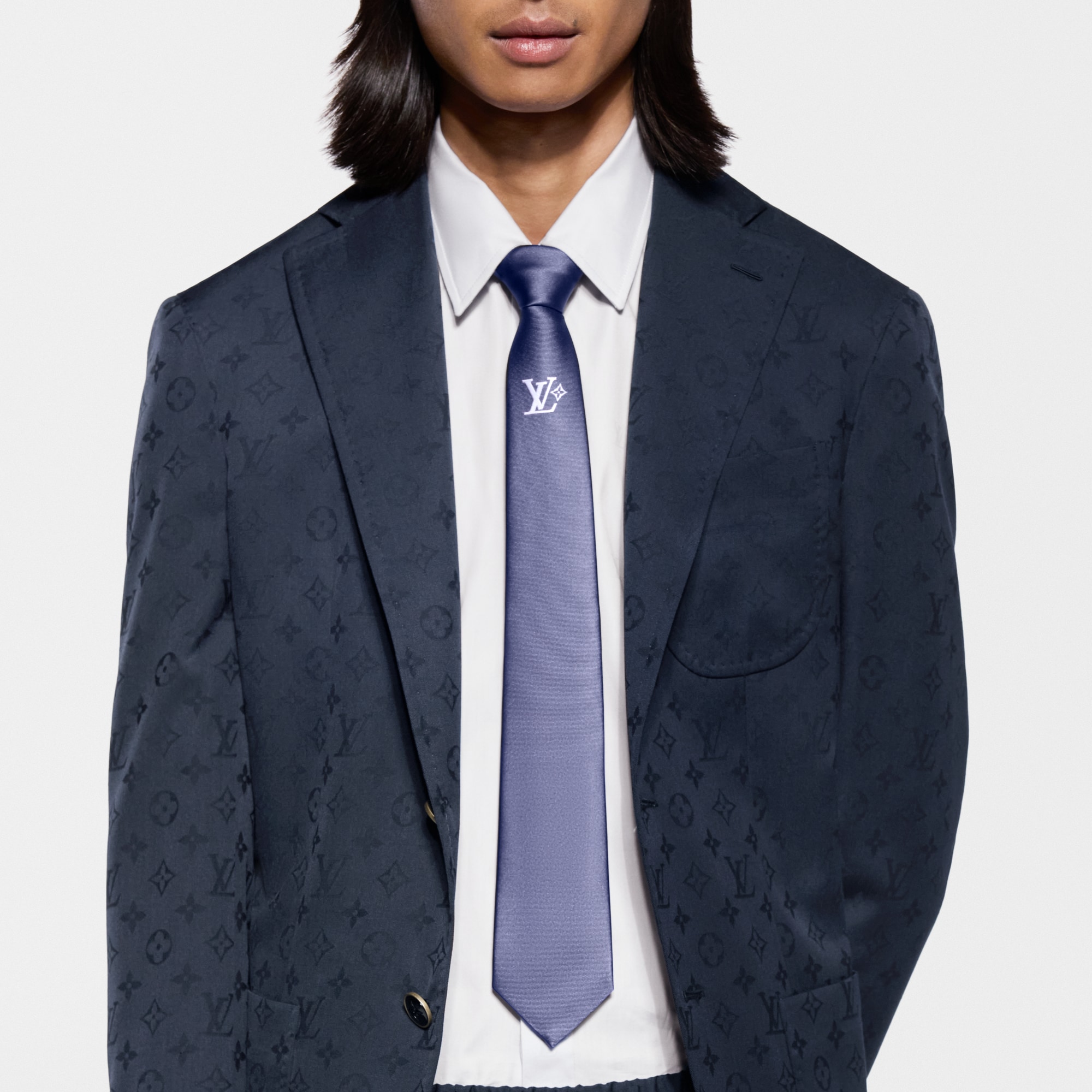 IMTSH様　ルイ・ヴィトン Signature Tie - Luxury S00 Blue | LOUIS VUITTON